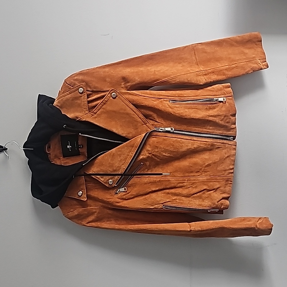 7 for all mankind Genuine Suede Leather Jacket Small